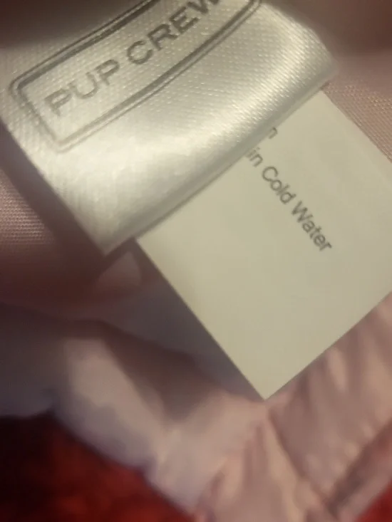 Peach Floral Puffer Dog Coat - Strapless Style - Picture 3 of 6